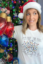 Load image into Gallery viewer, &quot;It&#39;s Fine&quot; Tangled Lights T-Shirt

