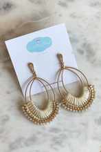 Load image into Gallery viewer, Macramé Oval Earrings
