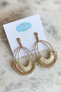 Macramé Oval Earrings
