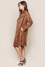 Load image into Gallery viewer, Leopard Suede Trench Coat
