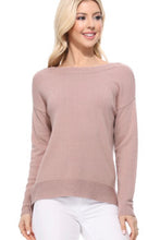 Load image into Gallery viewer, Ribbed Knit Boat Neck Sweater
