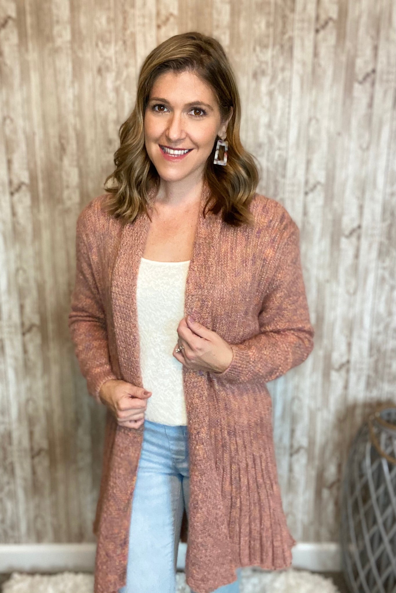 Mauve sweater best sale cardigan