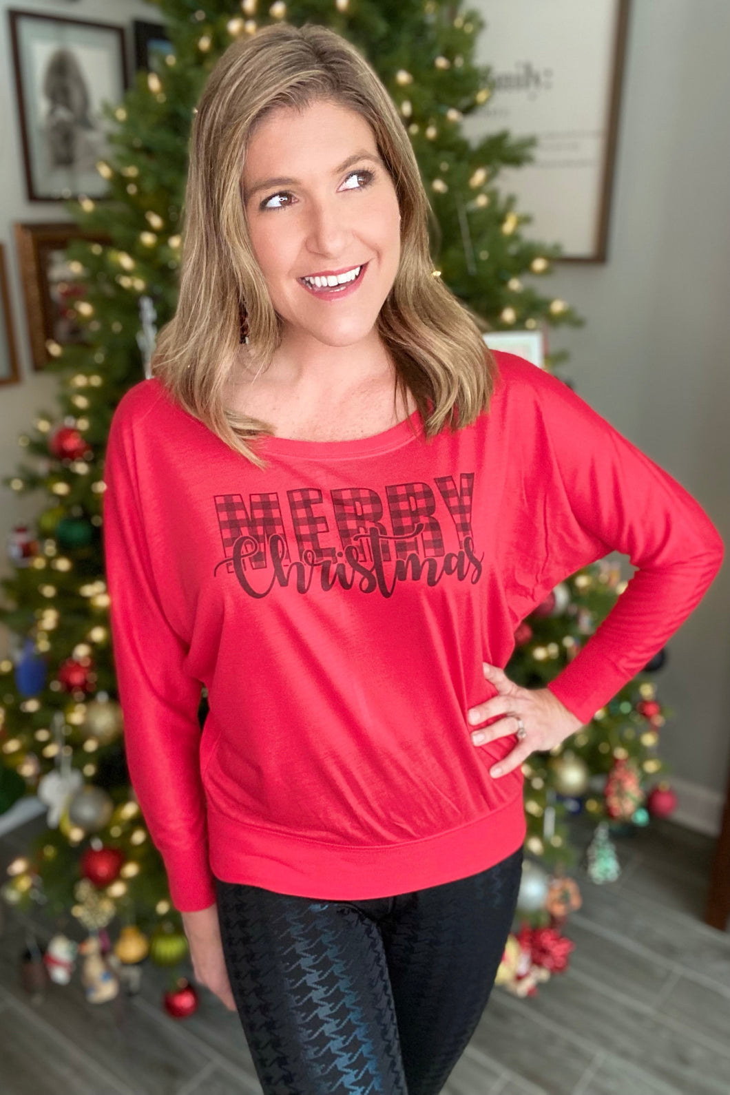 Merry Christmas Buffalo Plaid T-Shirt