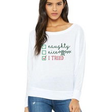 Load image into Gallery viewer, &quot;Naughty, Nice, I Tried&quot; T-Shirt
