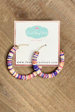 Load image into Gallery viewer, Colors of Summer Hoop earrings
