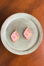 Load image into Gallery viewer, Pastel Wooden Tile Earrings
