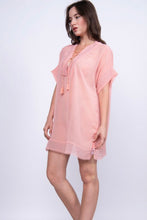 Load image into Gallery viewer, Pink Fringed Swim Suit Cover
