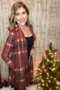 Mad For Plaid Mohair Cardigan With Pockets