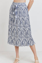 Load image into Gallery viewer, Tropical Tie Waist Pleated Skirt
