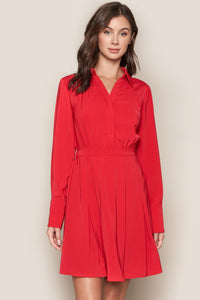 Romantic Red Shirt Dress