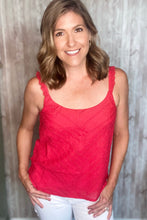 Load image into Gallery viewer, Red Eyelet Lace Tank Top
