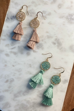 Load image into Gallery viewer, Seed Bead and Tassel Earrings
