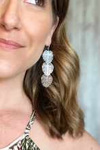 Load image into Gallery viewer, 3 Silver Palm Frond Earrings
