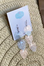 Load image into Gallery viewer, 3 Silver Palm Frond Earrings
