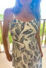 Load image into Gallery viewer, Smocked Palm Leaf Beach Dress
