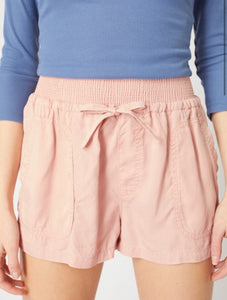 Smocked Waist Tencel Shorts