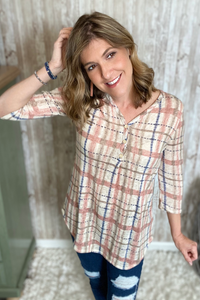 Spring Plaid Top