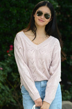 Load image into Gallery viewer, Sweet Heart V-Neck Pullover Sweater
