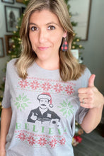 Load image into Gallery viewer, Ted Lasso &quot;Believe&quot; Christmas T-Shirt
