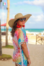 Load image into Gallery viewer, Tie-Dye Tassel Beach Cover-Up
