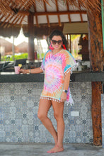 Load image into Gallery viewer, Tie-Dye Tassel Beach Cover-Up
