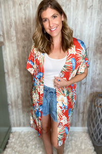 Tropical Orange Kimono
