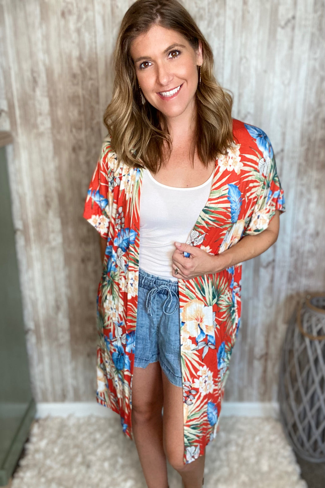 Tropical Orange Kimono