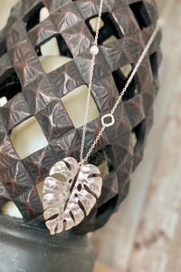 Tropical Leaf Pendant Necklace