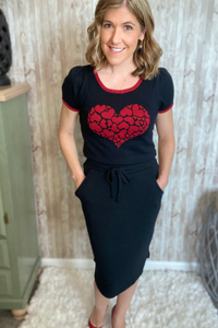 Drawstring Waist Tulip Skirt with pockets