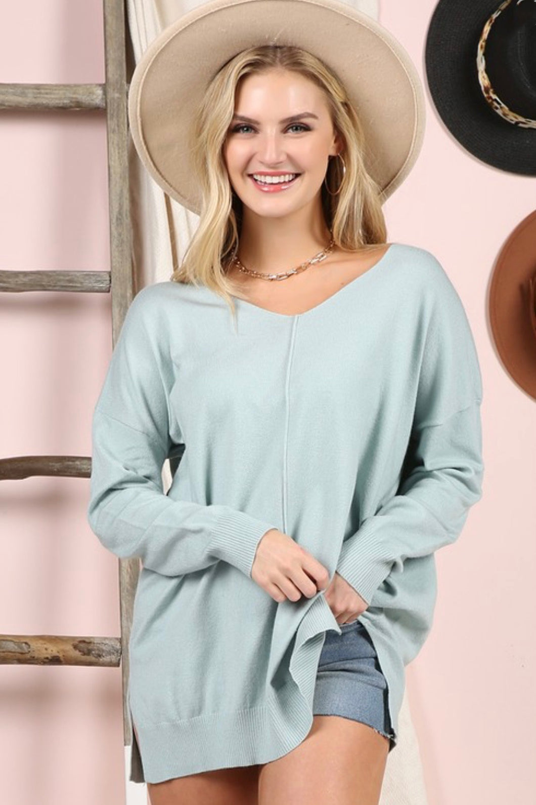 V-Neck Oversized Sweater