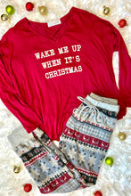 Load image into Gallery viewer, &quot;Wake Me Up When It&#39;s Christmas&quot;  Long Sleeve Top
