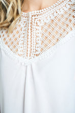 Load image into Gallery viewer, White Eyelet Sleeveless Top
