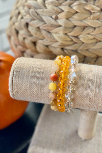 Autumn Beaded Bracelet Stack