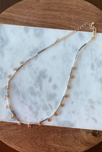 Load image into Gallery viewer, Disk Charm Gray Seed Bead Necklace
