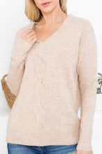 Load image into Gallery viewer, Oatmeal Cable Sweater
