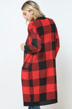 Load image into Gallery viewer, Buffalo Plaid Pocket Cardigan
