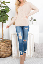 Load image into Gallery viewer, Oatmeal Cable Sweater
