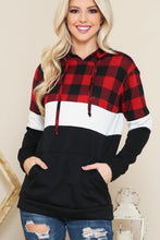 Load image into Gallery viewer, Buffalo Plaid Block Hoodie
