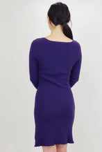 Load image into Gallery viewer, Ribbed Knit Frilled Hem Sweater Dress
