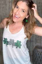 Load image into Gallery viewer, 3 Patterned Shamrocks Tee
